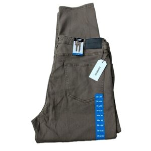 Express Slim Fit Denim Khaki Pants 38x30 Brown NWT